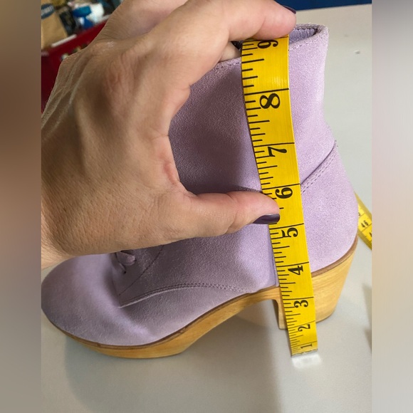 Charlotte Stone Suede Lilac Purple Boots Clog Platform Size 9 Worn once indoors - Picture 15 of 15
